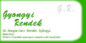 gyongyi rendek business card